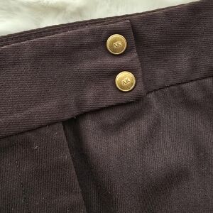 Vintage Anne Klein Womens Brown Trouser Pants